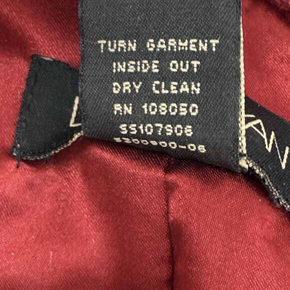 Lane Bryant Crushed Velvet Blazer Jacket Women Size 18 Red Burgundy - Picture 8 of 12